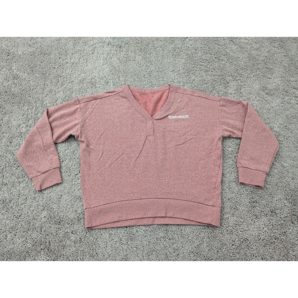 Task Rabbit Sweater Womens‎ Extra Large Pullover Long Sleeve V-Neck Red